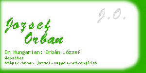 jozsef orban business card