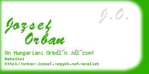 jozsef orban business card